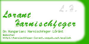 lorant harnischfeger business card